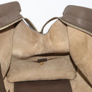 SAINT LAURENT Cabas Classic Hand Bag Leather Brown Gold 311208 Auth 183295A-21