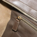 SAINT LAURENT Cabas Classic Hand Bag Leather Brown Gold 311208 Auth 183295A-23