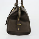 SAINT LAURENT Cabas Classic Hand Bag Leather Brown Gold 311208 Auth 183295A-5