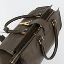 SAINT LAURENT Cabas Classic Hand Bag Leather Brown Gold 311208 Auth 183295A-6