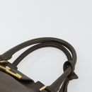 SAINT LAURENT Cabas Classic Hand Bag Leather Brown Gold 311208 Auth 183295A-8