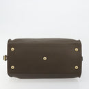 SAINT LAURENT Cabas Classic Hand Bag Leather Brown Gold 311208 Auth 183295A-9