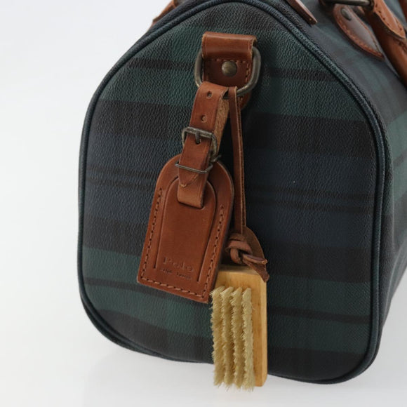 Polo Ralph Lauren Boston Bag Leder PVC Grün Auth 183300A