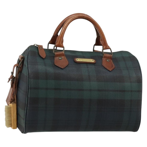 Polo Ralph Lauren Boston Bag Leder PVC Grün Auth 183300A