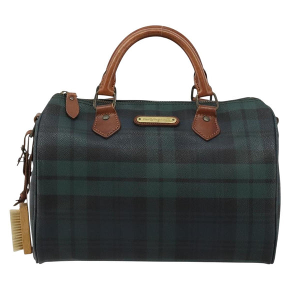 Polo Ralph Lauren Boston Bag Leder PVC Grün Auth 183300A