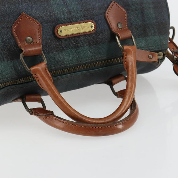 Polo Ralph Lauren Boston Bag Leder PVC Grün Auth 183300A