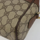GUCCI GG Supreme Web Sherry Line Bag PVC Beige 001 56 6472 4021 Auth 183301-14