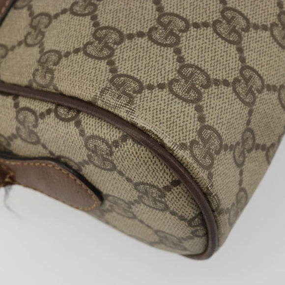GUCCI GG Supreme Web Sherry Line Bag PVC Beige 001 56 6472 4021 Auth 183301