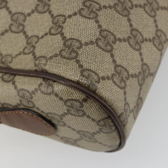 GUCCI GG Supreme Web Sherry Line Bag PVC Beige 001 56 6472 4021 Auth 183301
