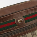 GUCCI GG Supreme Web Sherry Line Bag PVC Beige 001 56 6472 4021 Auth 183301-18