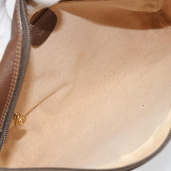 GUCCI GG Supreme Web Sherry Line Bag PVC Beige 001 56 6472 4021 Auth 183301