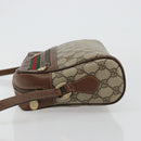 GUCCI GG Supreme Web Sherry Line Bag PVC Beige 001 56 6472 4021 Auth 183301-4