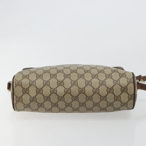 GUCCI GG Supreme Web Sherry Line Bag PVC Beige 001 56 6472 4021 Auth 183301