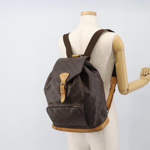 LOUIS VUITTON Monogram Montsouris GM Rugzak M51135 LV Auth 183302