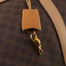 CELINE Macadam Canvas Boston Bag PVC Leather Brown Gold Auth 183303-10