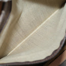 CELINE Macadam Canvas Boston Bag PVC Leather Brown Gold Auth 183303-23