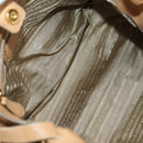 PRADA Shoulder Bag Leather Beige Gold Auth 183307SAV-10