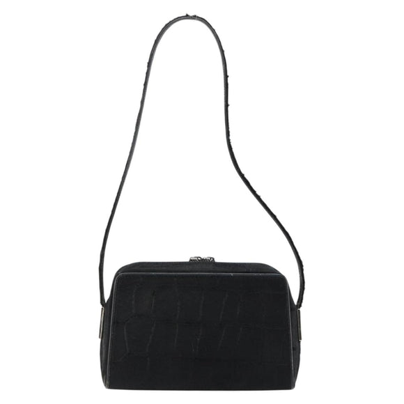GUCCI Shoulder Bag Harako leather Black Silver 007 1014 0274 5 Auth 183309