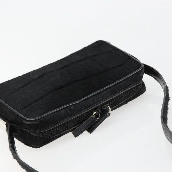 GUCCI Shoulder Bag Harako leather Black Silver 007 1014 0274 5 Auth 183309