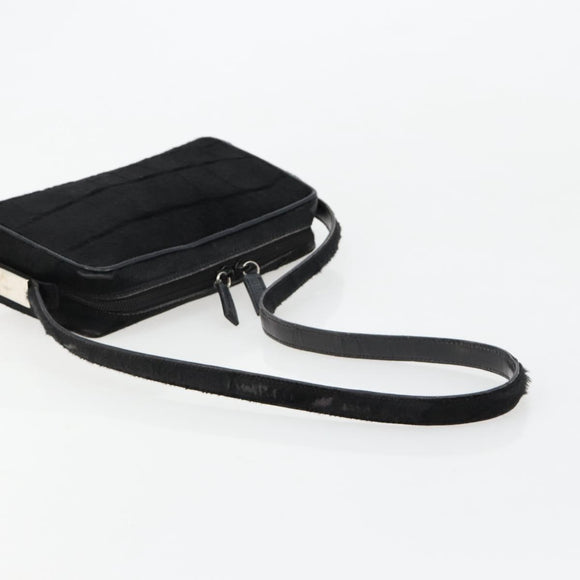 GUCCI Shoulder Bag Harako leather Black Silver 007 1014 0274 5 Auth 183309