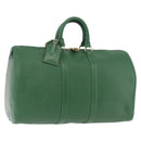 LOUIS VUITTON Epi Keepall 45 Boston Bag Green M42974 LV Auth 183311SAV-1