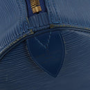 LOUIS VUITTON Epi Keepall 45 Boston Bag Blue M42975 LV Auth 183312-18