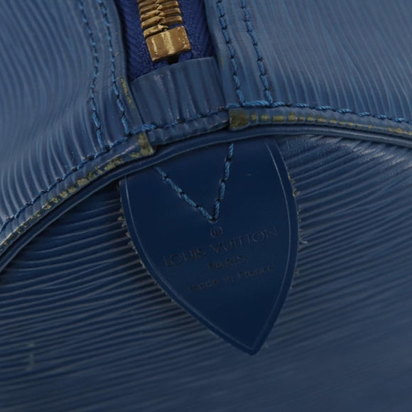 LOUIS VUITTON Epi Keepall 45 Boston Bag Blue M42975 LV Auth 183312