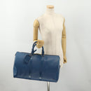 LOUIS VUITTON Epi Keepall 45 Boston Bag Blue M42975 LV Auth 183312-22