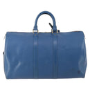 LOUIS VUITTON Epi Keepall 45 Boston Bag Blue M42975 LV Auth 183312-2