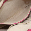 Christian Dior Canage Tote Bag Coated Canvas Pink Silver Auth 183316A-22