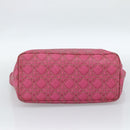 Christian Dior Canage Tote Bag Coated Canvas Pink Silver Auth 183316A-5