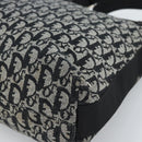 Christian Dior Trotter Canvas Schultertasche Schwarz Silber Auth 183317A-10