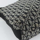 Christian Dior Trotter Canvas Schultertasche Schwarz Silber Auth 183317A-13