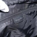 Christian Dior Trotter Canvas Schultertasche Schwarz Silber Auth 183317A-15