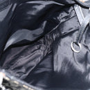 Christian Dior Trotter Canvas Schultertasche Schwarz Silber Auth 183317A-17