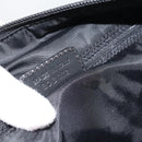 Christian Dior Trotter Canvas Schultertasche Schwarz Silber Auth 183317A-21