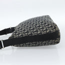 Christian Dior Trotter Canvas Schultertasche Schwarz Silber Auth 183317A-4