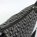 Christian Dior Trotter Canvas Schultertasche Schwarz Silber Auth 183317A-6