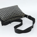 Christian Dior Trotter Canvas Schultertasche Schwarz Silber Auth 183317A-7