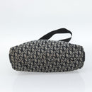 Christian Dior Trotter Canvas Schultertasche Schwarz Silber Auth 183317A-9