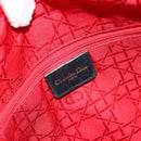 Christian Dior Canage Lady Dior Hand Bag Lamb Skin Black Gold Auth 183319-19