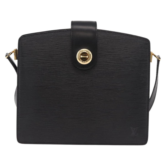 LOUIS VUITTON Epi Capuchin Shoulder Bag Black M52342 LV Auth 183324