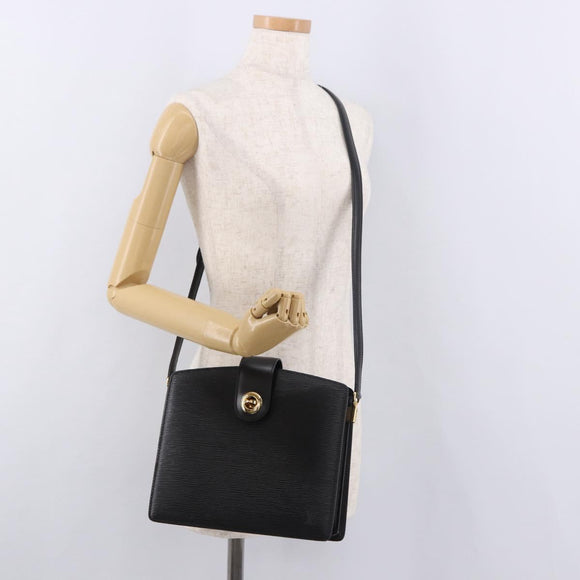 LOUIS VUITTON Epi Capuchin Shoulder Bag Black M52342 LV Auth 183324