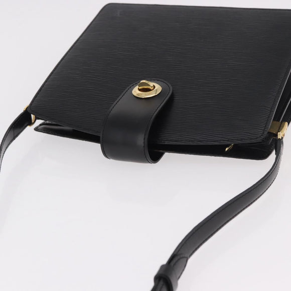 LOUIS VUITTON Epi Capuchin Shoulder Bag Black M52342 LV Auth 183324