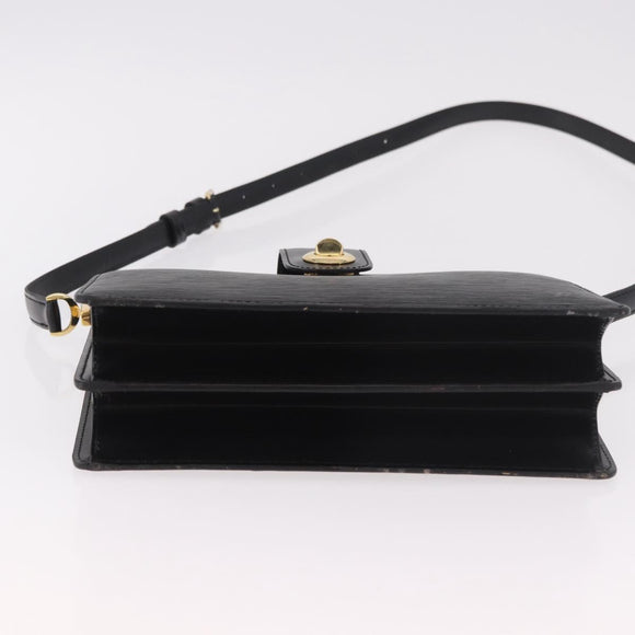 LOUIS VUITTON Epi Capuchin Shoulder Bag Black M52342 LV Auth 183324
