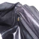 CHANEL Matelasse Hand Bag Lamb Skin Black Gold CC Auth 183326A-21