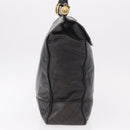 CHANEL Matelasse Hand Bag Lamb Skin Black Gold CC Auth 183326A-4