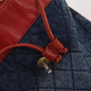 CHANEL Matelasse Chain Backpack Denim Blue Gold CC Auth 183327-10