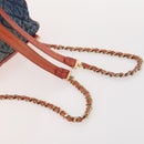CHANEL Matelasse Chain Backpack Denim Blue Gold CC Auth 183327-7