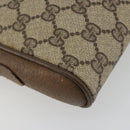 GUCCI GG Supreme Web Sherry Line Shoulder Bag PVC Beige 116 02 055 Auth 183329-11